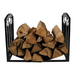 24 In. Decorative Firewood Log Rack Holder -Fire Place Store sunnydaze firewood racks qx 2dlh fa 1000