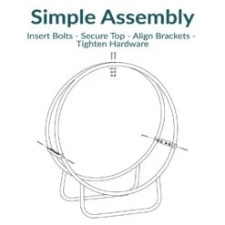 40 In. Steel Firewood Log Hoop Rack In Black With Khaki Cover -Fire Place Store sunnydaze firewood racks qx 40lh khaki combo c3 1000