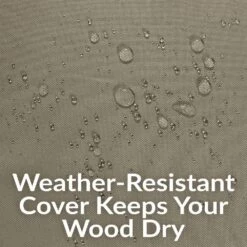 40 In. Steel Firewood Log Hoop Rack In Black With Khaki Cover -Fire Place Store sunnydaze firewood racks qx 40lh khaki combo fa 1000