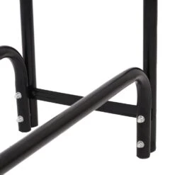 4 Ft. Black Steel Firewood Log Rack With Cover -Fire Place Store sunnydaze firewood racks qx 4lr 4lrc 66 1000