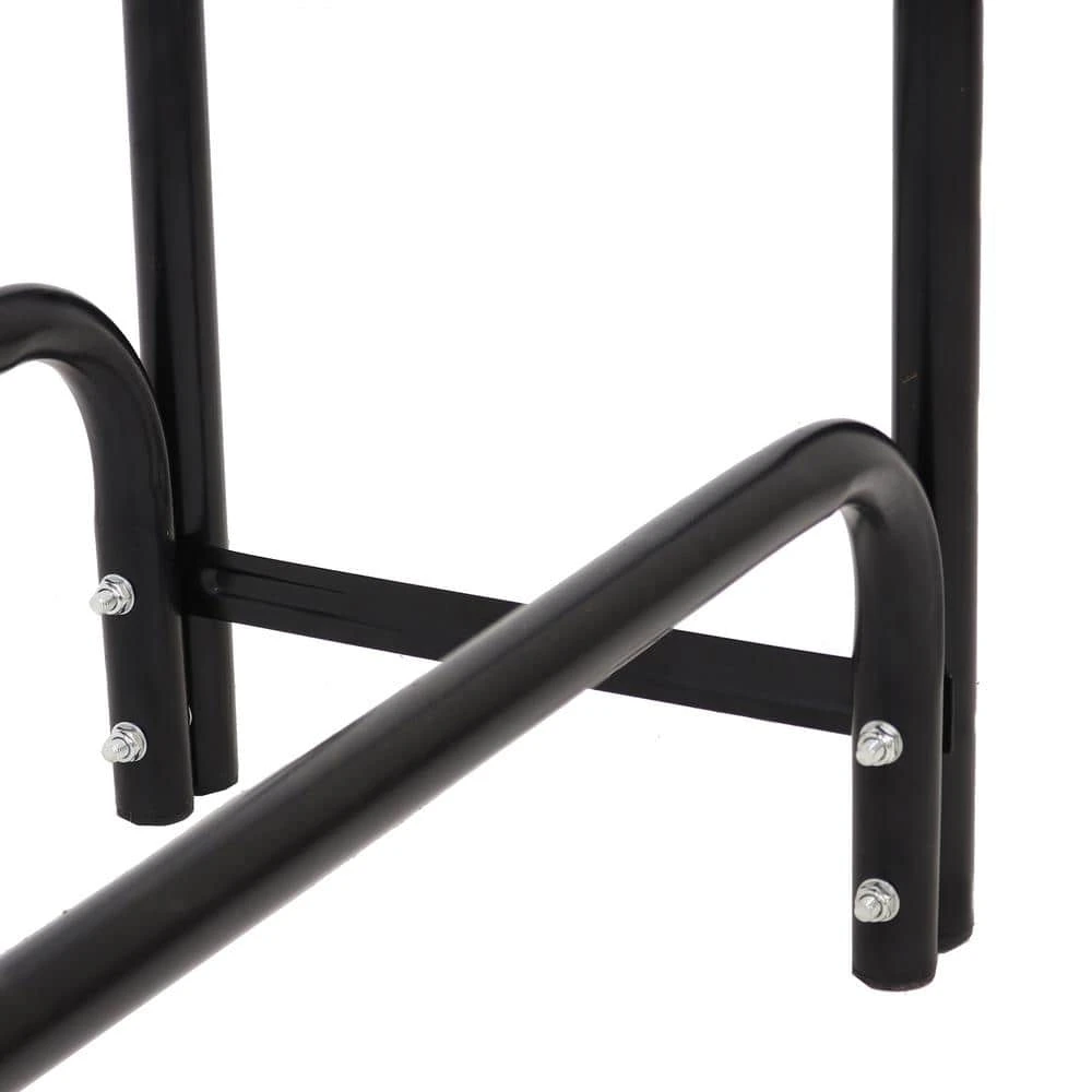 8 Ft. Firewood Log Rack And Cover In Black 9 8 Ft. Firewood Log Rack And Cover In Black - Image 9