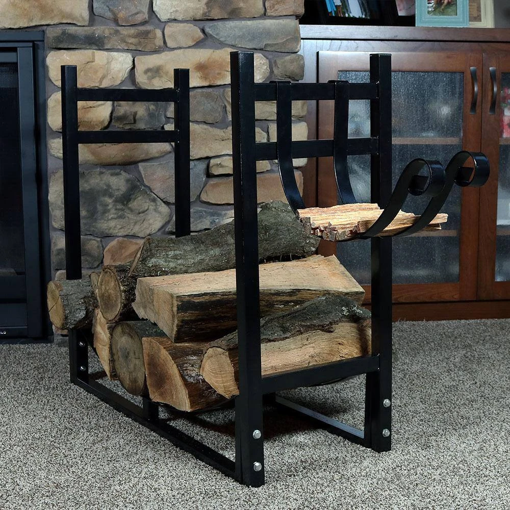30 In. Indoor/Outdoor Firewood Log Rack With Kindling Holder 9 30 In. Indoor/Outdoor Firewood Log Rack With Kindling Holder - Image 9