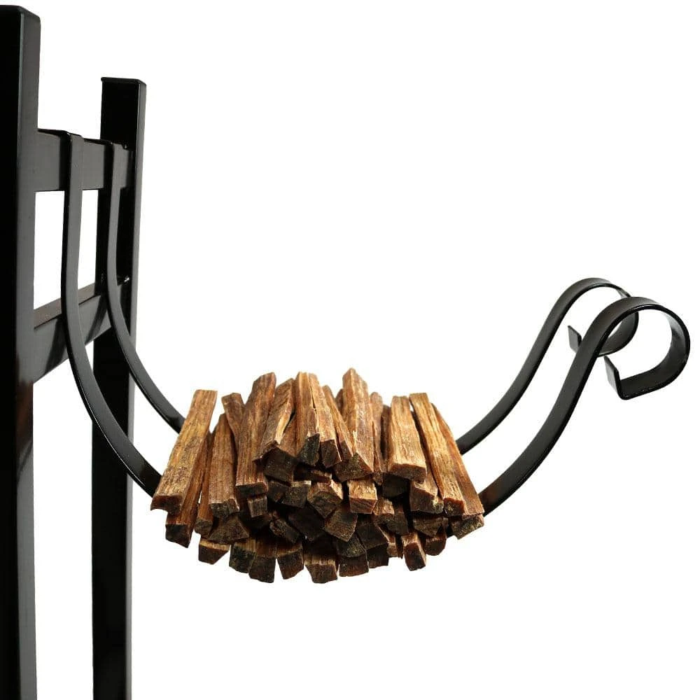 30 In. Indoor/Outdoor Firewood Log Rack With Kindling Holder 8 30 In. Indoor/Outdoor Firewood Log Rack With Kindling Holder - Image 8