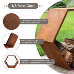 30 In. Hexagon Steel Honeycomb Firewood Log Rack 13 30 In. Hexagon Steel Honeycomb Firewood Log Rack -Fire Place Store sunnydaze firewood racks rcm lg789 fa 1000