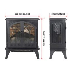 400 Sq. Ft. 24 In. Electric Stove With Remote -Fire Place Store sunrinx electric stove heaters mg63 7 gsd c3 1000