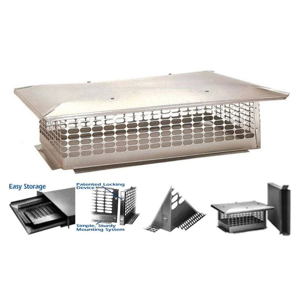 23 In. X 45 In. Fixed Stainless Steel Chimney Cap 2 23 In. X 45 In. Fixed Stainless Steel Chimney Cap - Image 2