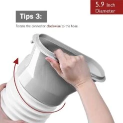 5.9 In. 6.5 Ft. Insulated Flexible Exhaust Hose For Portable Air Conditioner -Fire Place Store turbro flexible ductwork clockwise 5 9 in diameter 6 5 ft long 1f 1000