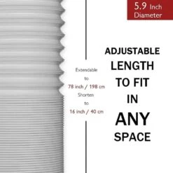 5.9 In. 6.5 Ft. Insulated Flexible Exhaust Hose For Portable Air Conditioner -Fire Place Store turbro flexible ductwork clockwise 5 9 in diameter 6 5 ft long fa 1000