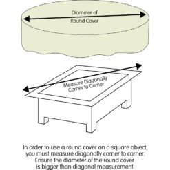 44 In. Square Polyester Fire Pit Cover In Khaki -Fire Place Store two dogs designs fire pit covers and accessories 2d fp44445 4f 1000