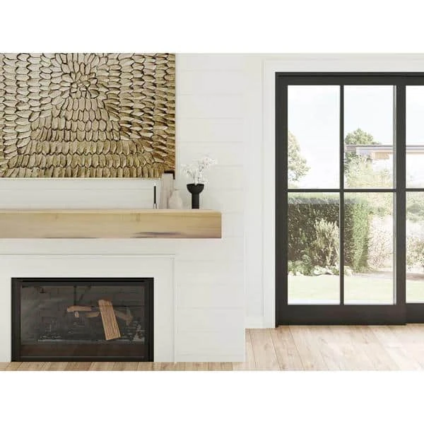 60 In. Rustic Unfinished Fireplace Shelf Mantel 4 60 In. Rustic Unfinished Fireplace Shelf Mantel - Image 4