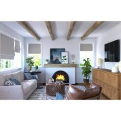 Rustic Plain 4 Ft. Cap-Shelf Mantel -Fire Place Store unfinished embossed ornamental mouldings mantel shelves rustic4wm 76 1000