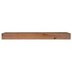 Expressions 6 Ft. X 5.5 In. Farmhouse Alder Stain Grade Solid Wood Cap-Shelf Mantel