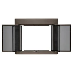 Uniflame Large Logan Oil Rubbed Bronze Cabinet-style Fireplace Doors With Smoke Tempered Glass -Fire Place Store uniflame fireplace doors ufpdl1109orb 77 1000