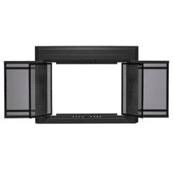 Uniflame Large Kendall Black Cabinet-style Fireplace Doors With Smoke Tempered Glass -Fire Place Store uniflame fireplace doors ufpdl1407blk 77 1000