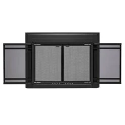 Uniflame Large Kendall Black Cabinet-style Fireplace Doors With Smoke Tempered Glass -Fire Place Store uniflame fireplace doors ufpdl1407blk c3 1000