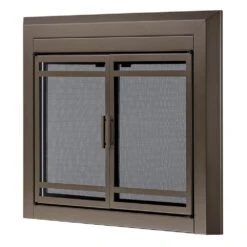Uniflame Large Kendall Oil Rubbed Bronze Cabinet-style Fireplace Doors With Smoke Tempered Glass -Fire Place Store uniflame fireplace doors ufpdl1409orb 40 1000