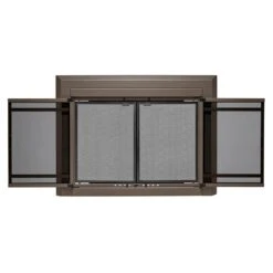 Uniflame Large Kendall Oil Rubbed Bronze Cabinet-style Fireplace Doors With Smoke Tempered Glass -Fire Place Store uniflame fireplace doors ufpdl1409orb c3 1000