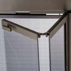 Uniflame Large Roman Gunmetal Bi-fold Style Fireplace Doors With Smoke Tempered Glass -Fire Place Store uniflame fireplace doors ufpdl1608gun a0 1000