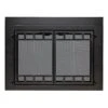 Uniflame Medium Connor Black Bi-fold Style Fireplace Doors With Smoke Tempered Glass