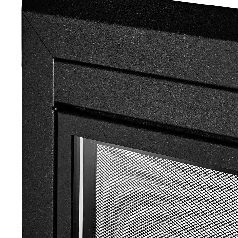 Uniflame Small Logan Black Cabinet-style Fireplace Doors With Smoke Tempered Glass 4 Uniflame Small Logan Black Cabinet-style Fireplace Doors With Smoke Tempered Glass - Image 4