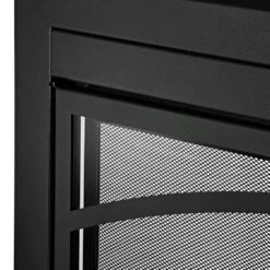 Uniflame Small Gerri Black Cabinet-style Fireplace Doors With Smoke Tempered Glass -Fire Place Store uniflame fireplace doors ufpds1301blk a0 1000