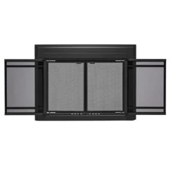 Uniflame Small Kendall Black Cabinet-style Fireplace Doors With Smoke Tempered Glass -Fire Place Store uniflame fireplace doors ufpds1401blk c3 1000