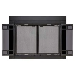 Uniflame Small Connor Black Bi-fold Style Fireplace Doors With Smoke Tempered Glass 15 Uniflame Small Connor Black Bi-fold Style Fireplace Doors With Smoke Tempered Glass -Fire Place Store uniflame fireplace doors ufpds1501blk c3 1000