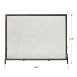 Olde World Iron 44 In. W Single-Panel Fireplace Screen -Fire Place Store uniflame fireplace screens s 1156 c3 1000