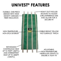 UniVest Insulation Jacket High Temperature 43 In. L X 16 In. W X 1 In. H Insulation Wrap - R 0.48 -Fire Place Store unitherm duct insulation uvst4316 1f 1000