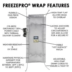 FreezePro Frost Protection 30 In. L X 12 In. W X 3 In. H Insulation Wrap, 120-Volt - R 2.25 -Fire Place Store unitherm international duct insulation fpw3012 1f 1000