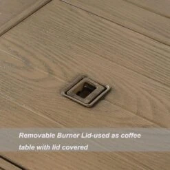 29 In. Outdoor Propane Fire Pit Table With Sling Base In Light Brown -Fire Place Store upland outdoor fireplaces gp fp 29 66 1000