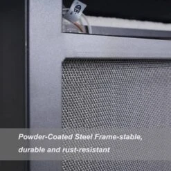 29 In. Outdoor Propane Fire Pit Table With Sling Base In Light Brown -Fire Place Store upland outdoor fireplaces gp fp 29 76 1000