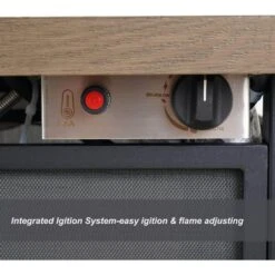 29 In. Outdoor Propane Fire Pit Table With Sling Base In Light Brown -Fire Place Store upland outdoor fireplaces gp fp 29 fa 1000