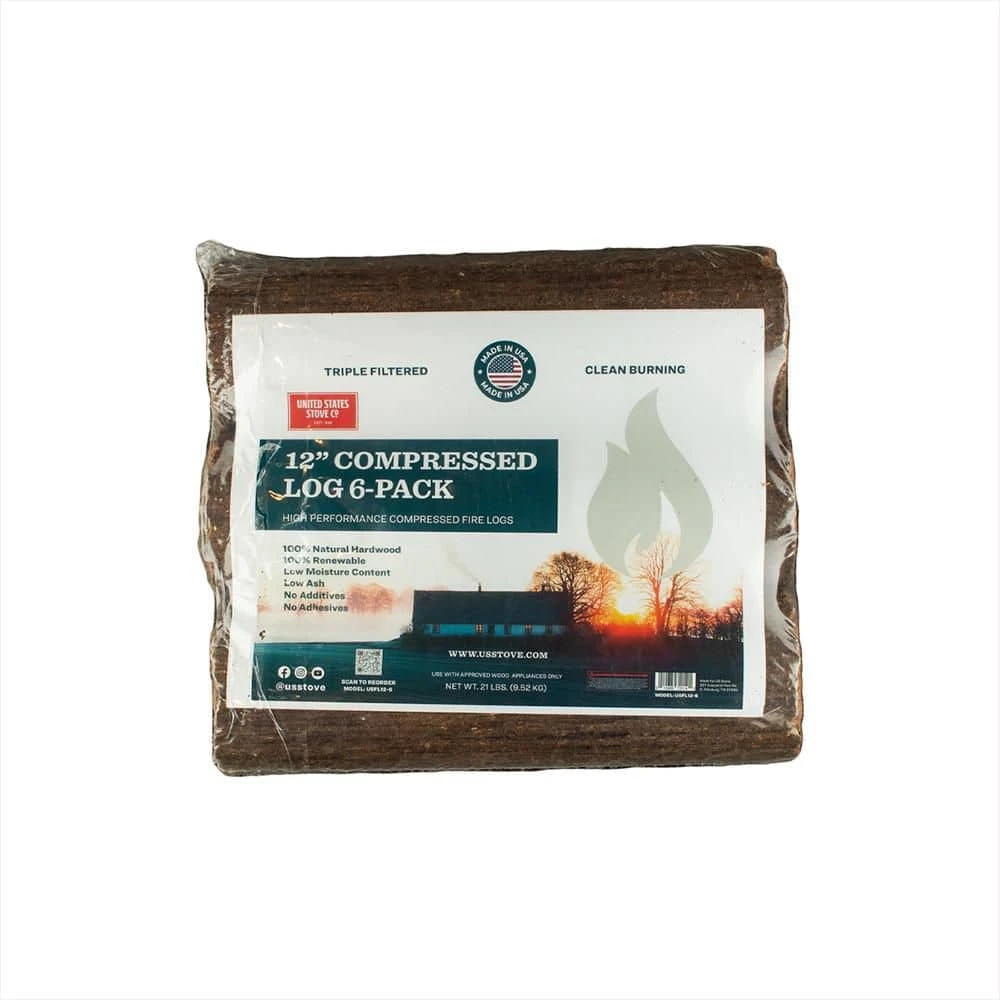 US Stove 12 In. Compressed Wood Log 6 Pack 1 US Stove 12 In. Compressed Wood Log 6 Pack