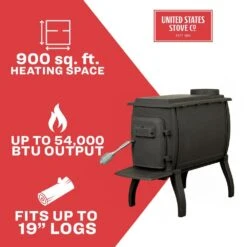 US Stove 900 Sq. Ft. Wood Stove -Fire Place Store us stove wood stoves us1261e c3 1000
