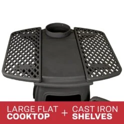 US Stove 900 Sq. Ft. Cast Iron Wood Stove With Side Tables -Fire Place Store us stove wood stoves us1261e kit 44 1000