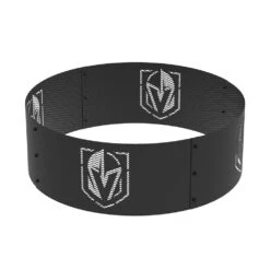 Decorative NHL 36 In. X 12 In. Round Steel Wood Fire Pit Ring - Vegas Golden Knights