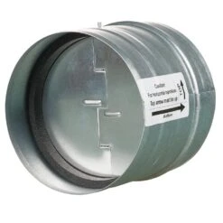 4 In. Galvanized Back-Draft Damper With Rubber Seal -Fire Place Store vents us dampers kom 100 u 1f 1000