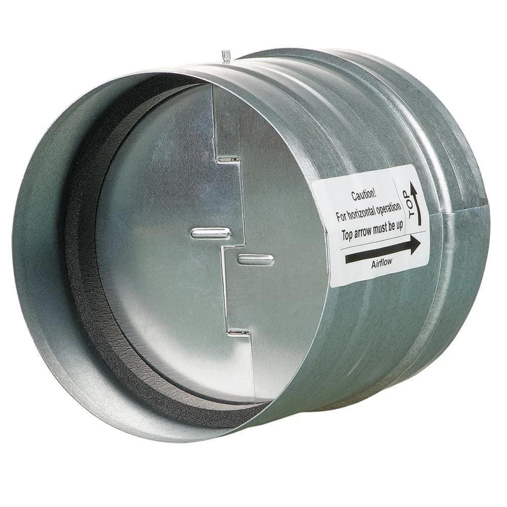 6 In. Galvanized Back-Draft Damper With Rubber Seal 4 6 In. Galvanized Back-Draft Damper With Rubber Seal - Image 4