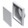 Plastic 7.3 In. X 7.3 In. Ceiling/Wall Rectangular Grille In White For 6 In. Duct Opening