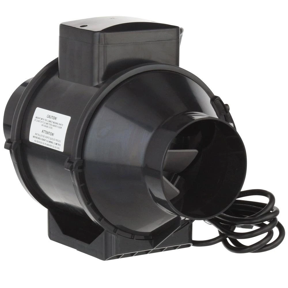 210 CFM 4 In. Mixed Flow In-Line Ventilation Exhaust Duct Fan 3 210 CFM 4 In. Mixed Flow In-Line Ventilation Exhaust Duct Fan - Image 3