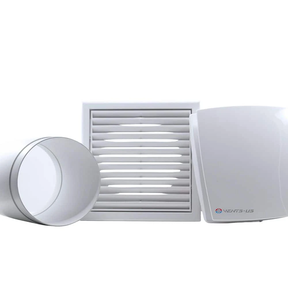 80 CFM Wall-Through Exhaust Fan With 5 In. Duct - Garage Ventilation Kit - LD Series 2 80 CFM Wall-Through Exhaust Fan With 5 In. Duct - Garage Ventilation Kit - LD Series - Image 2