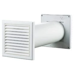 110 CFM Wall-Through Exhaust Fan - Garage Ventilation Kit With 5 In. Duct -Fire Place Store vents us grow room ventilation vents gk 125 ma 1f 1000