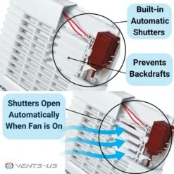 180 CFM Wall-Through Exhaust Fan - Garage Ventilation Kit With 6 In. Duct 16 180 CFM Wall-Through Exhaust Fan - Garage Ventilation Kit With 6 In. Duct -Fire Place Store vents us grow room ventilation vents gk 150 ma 1f 1000