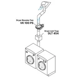 Dryer Booster Fan With Pressure Sensor - 4 In. Duct Fan 162 CFM -Fire Place Store vents us grow room ventilation vents vk 100 ps 1f 1000