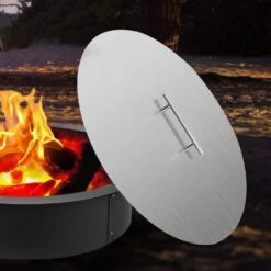 Fire Pit Lid Round 20 In. Fire Pit Lid 1.5 Mm Thick 304 Stainless Steel Fire Pit Burner Cover For Round Patio Fire Pit -Fire Place Store vevor fire pit covers and accessories gzrshpgz20yc00001v0 31 1000