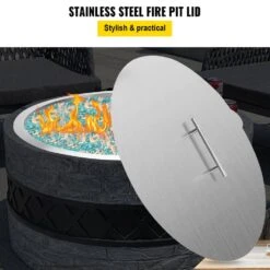 Fire Pit Lid Round 20 In. Fire Pit Lid 1.5 Mm Thick 304 Stainless Steel Fire Pit Burner Cover For Round Patio Fire Pit -Fire Place Store vevor fire pit covers and accessories gzrshpgz20yc00001v0 c3 1000