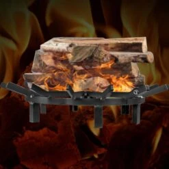 28 In. 6 Legs 16 Iron Bars Iron Circular Fire Pit Grate With Reinforced Fire Tong For Indoor Chimney Fireplace Grate -Fire Place Store vevor fireplace grates lplx28yc000000001v0 31 1000