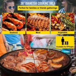 31 In. Dia Fire Pit Grill Grate X-Marks Round Fireplace Grate With Handles For Campfire Round Fire Pit Grate -Fire Place Store vevor fireplace grates lpwxhgskyc366vq9rv0 4f 1000