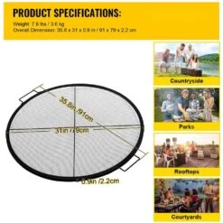 31 In. Dia Fire Pit Grill Grate X-Marks Round Fireplace Grate With Handles For Campfire Round Fire Pit Grate -Fire Place Store vevor fireplace grates lpwxhgskyc366vq9rv0 76 1000